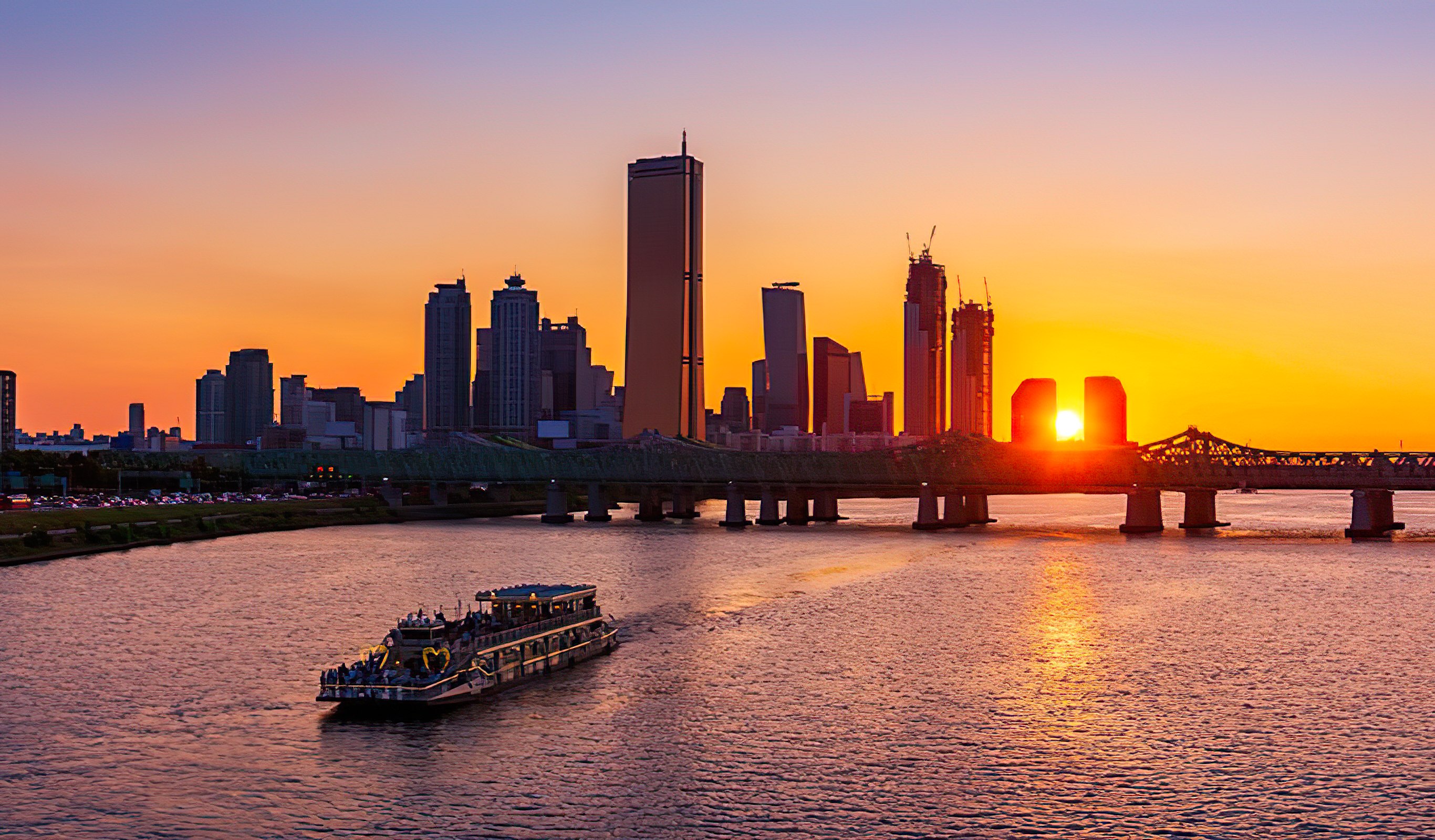 Seoul: Han River Guided Night Cruise and Hangang Park Picnic